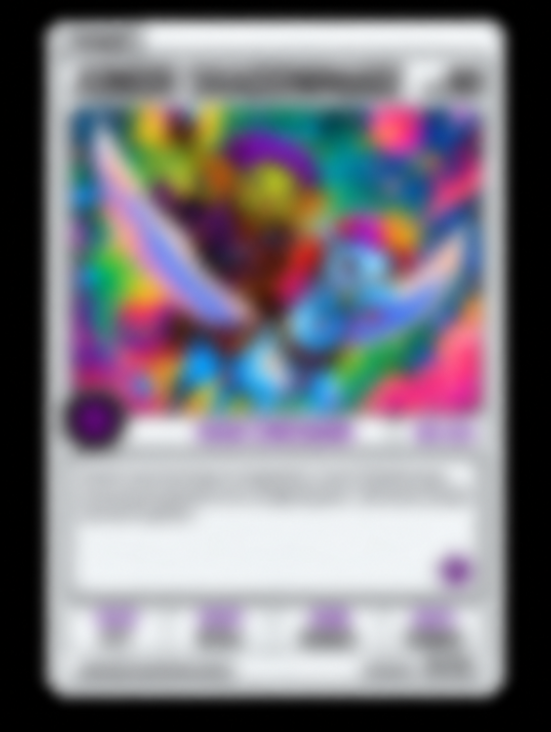 Blurred mystery card front